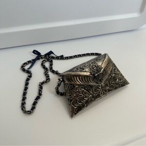 SOLD Zara 2010s antique silver purse